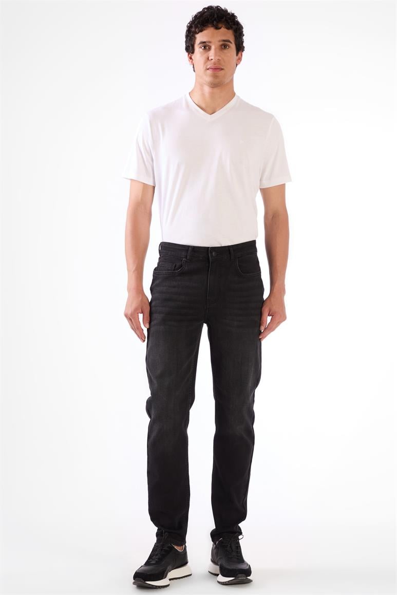 Siyah 5 Cep Slim Fit Erkek Pantolon 