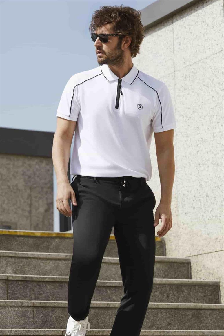 Siyah Erkek Regular Fit Düz Pantolon 