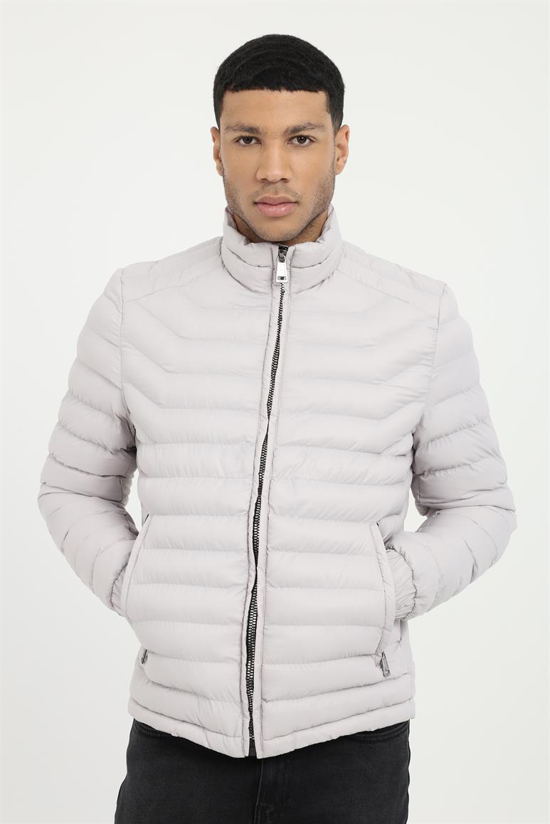 Taş Kapitone Slim Fit Erkek Mont