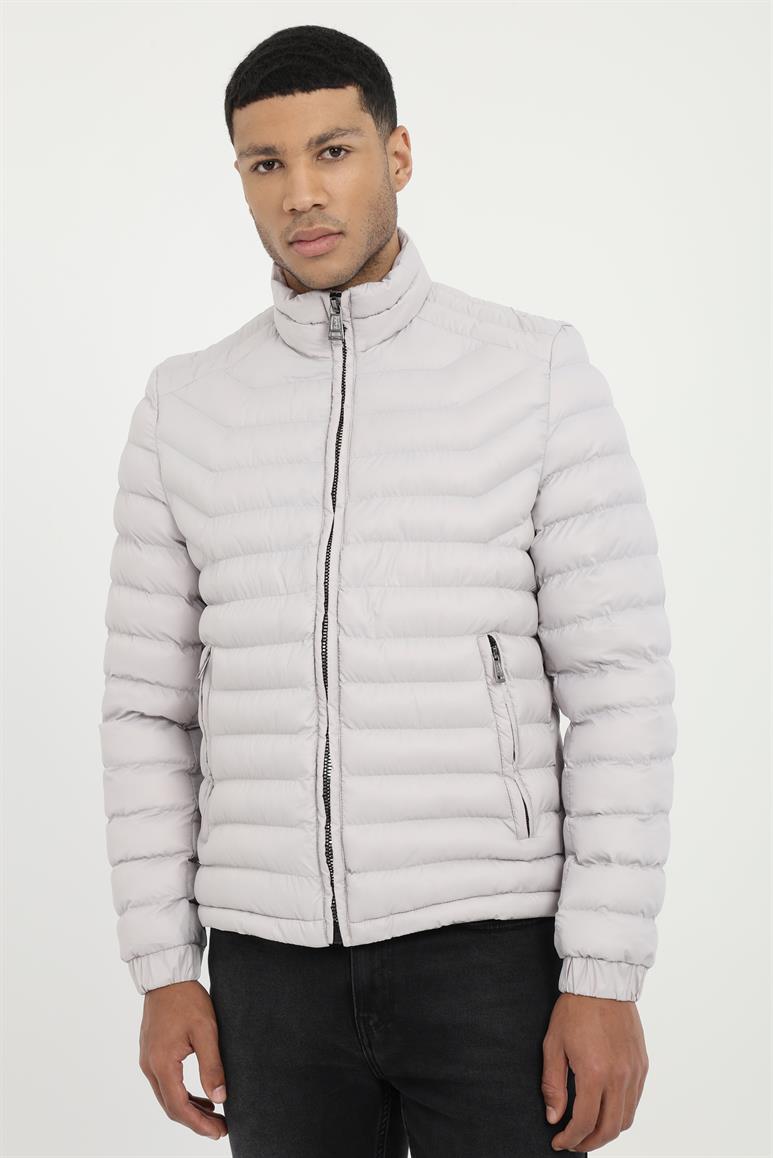 Taş Kapitone Slim Fit Erkek Mont