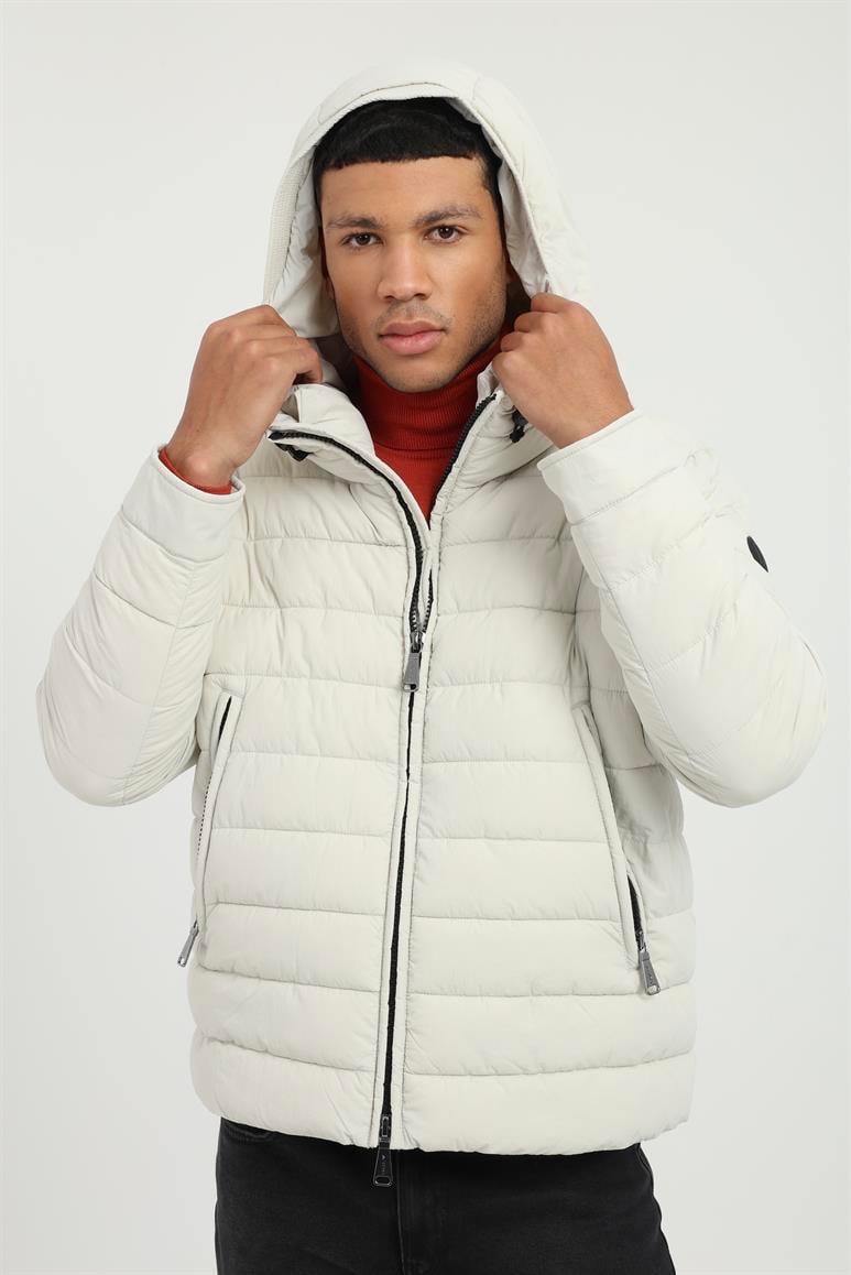 Taş Kapitone Slim Fit Erkek Mont - Slim Fit