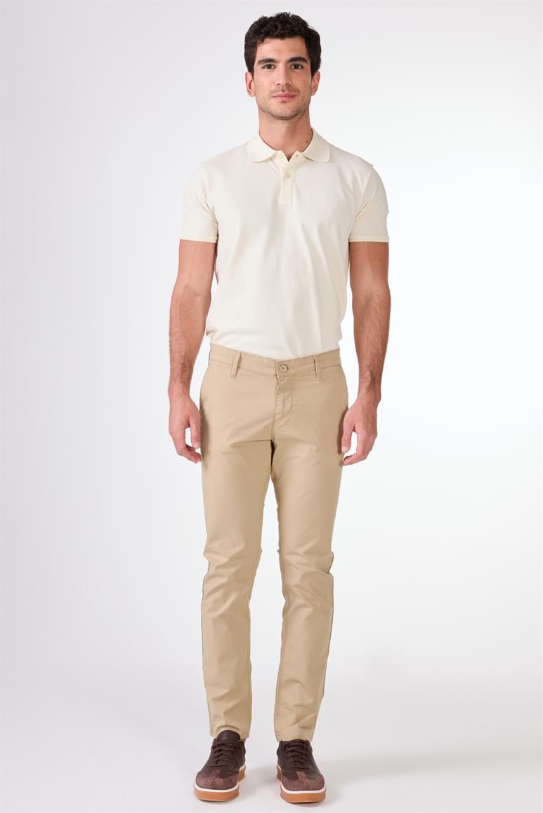 Vizon Yan Cepli Düz Regular Fit Erkek Pantolon