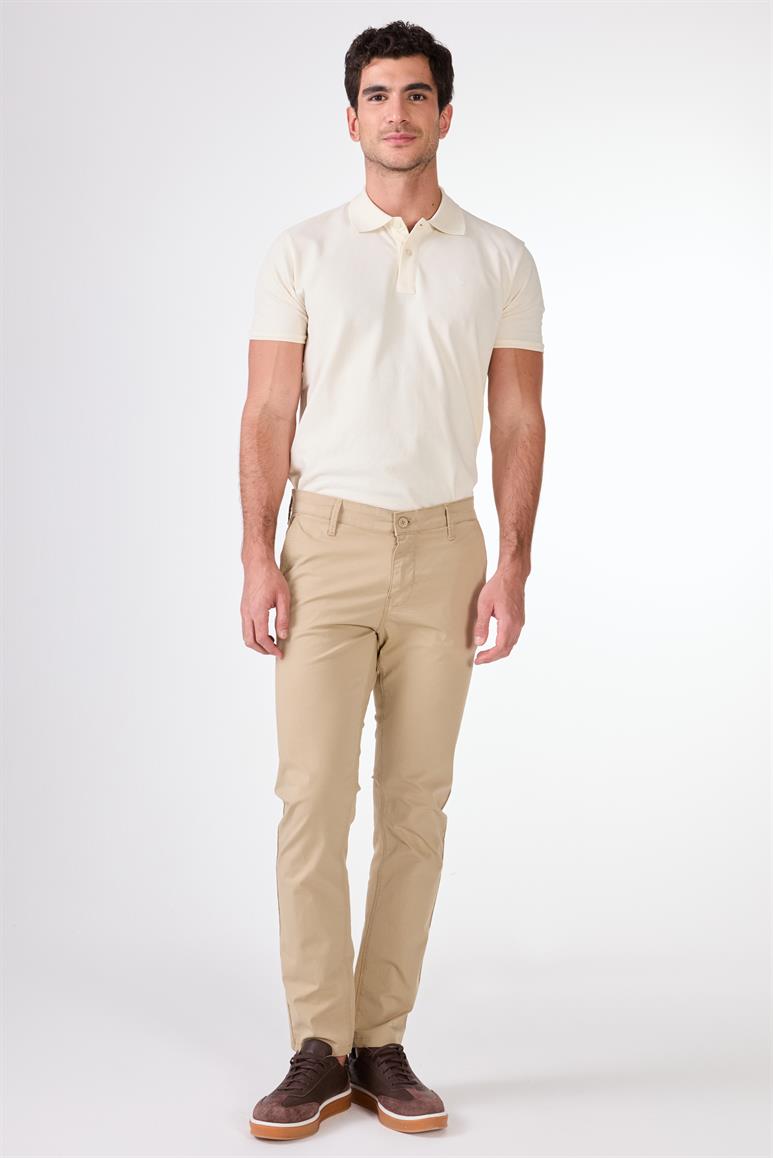 Vizon Yan Cepli Düz Regular Fit Erkek Pantolon
