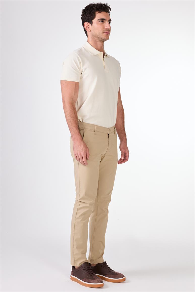 Vizon Yan Cepli Düz Regular Fit Erkek Pantolon