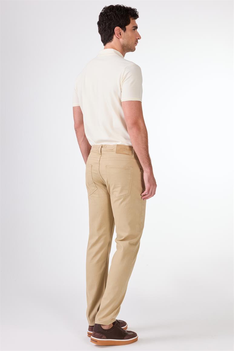 Vizon 5 Cep Düz Renk Slim Fit Erkek Pantolon