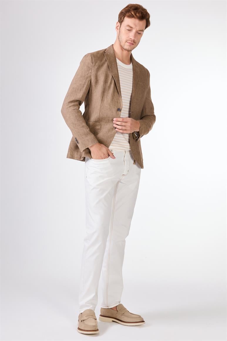 Vizon Mono Yaka Slim Fit Erkek Ceket