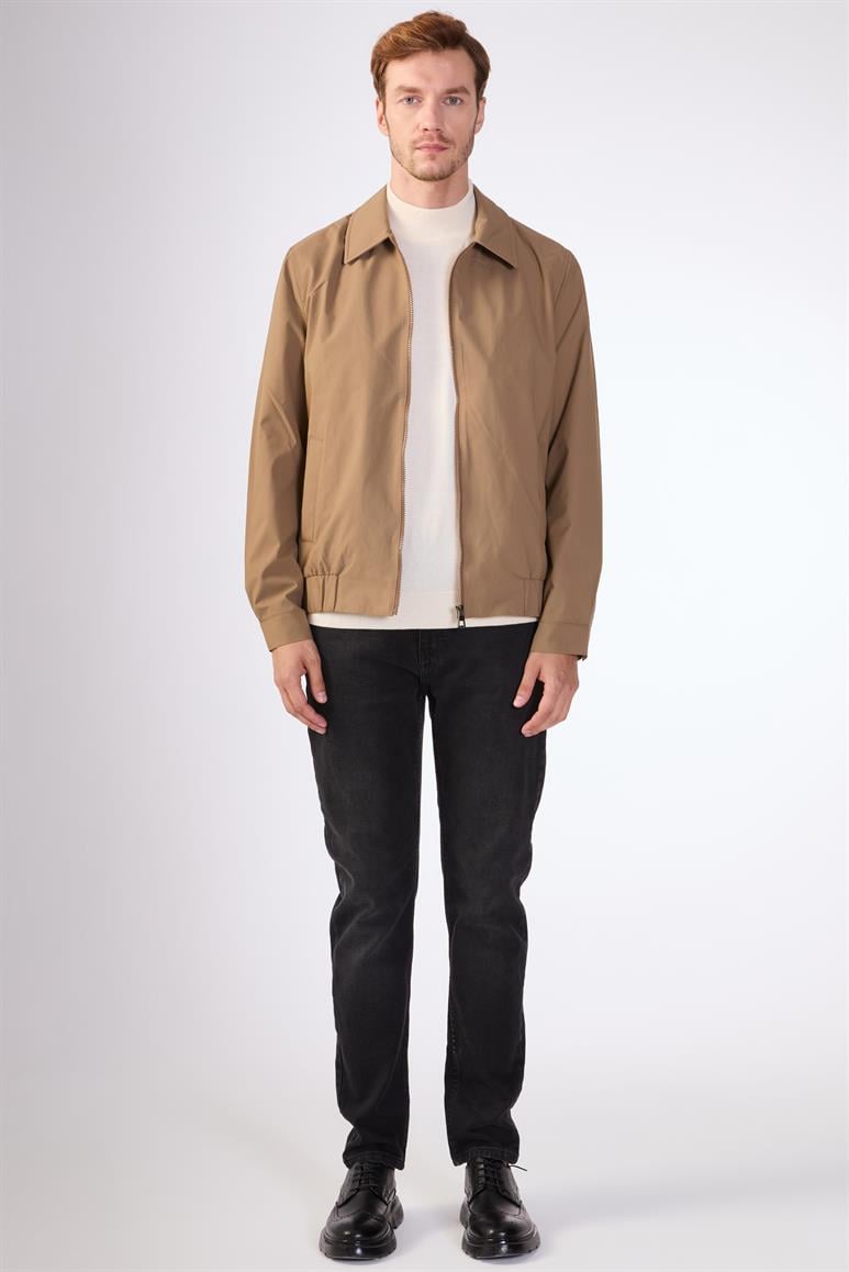 Vizon Erkek Regular Fit Düz Klasik Yaka Bomber Mont 
