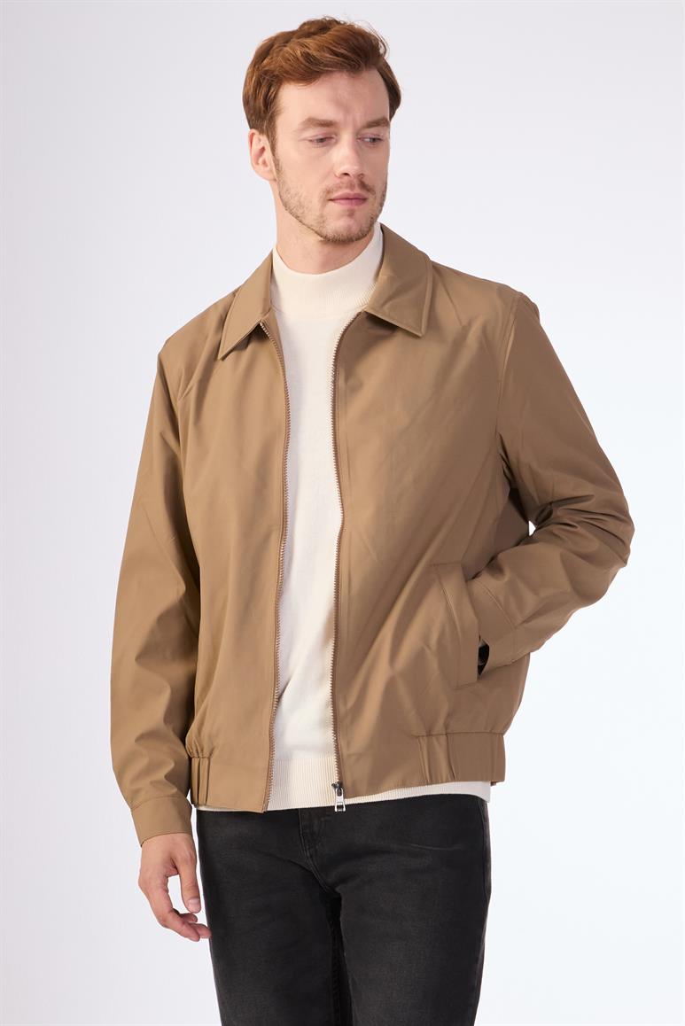 Vizon Erkek Regular Fit Düz Klasik Yaka Bomber Mont 