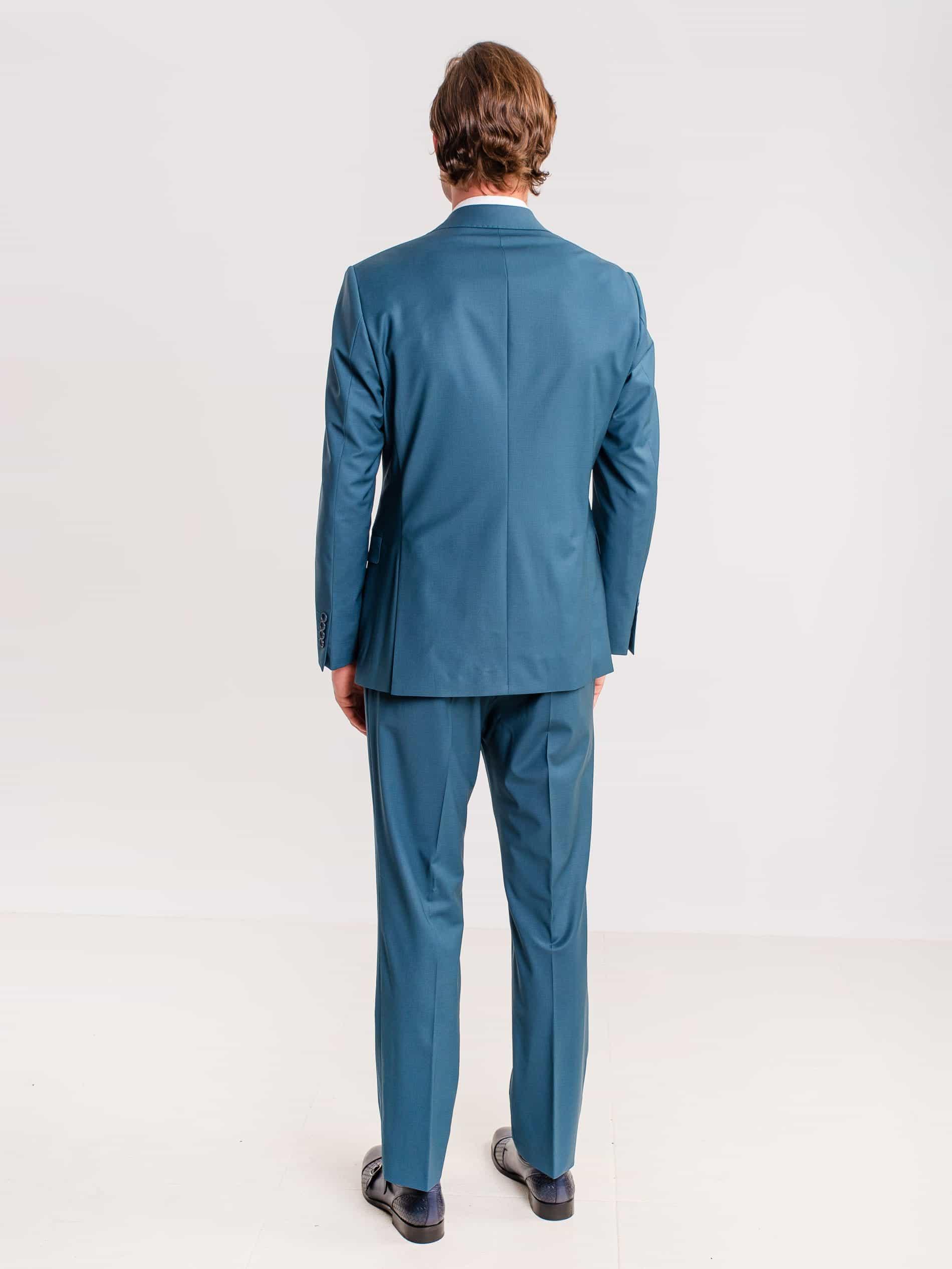 Dufy Petrol Erkek Regular Fit Düz Klasik Mono Yaka Takım Elbise - 44978 -  DUFY