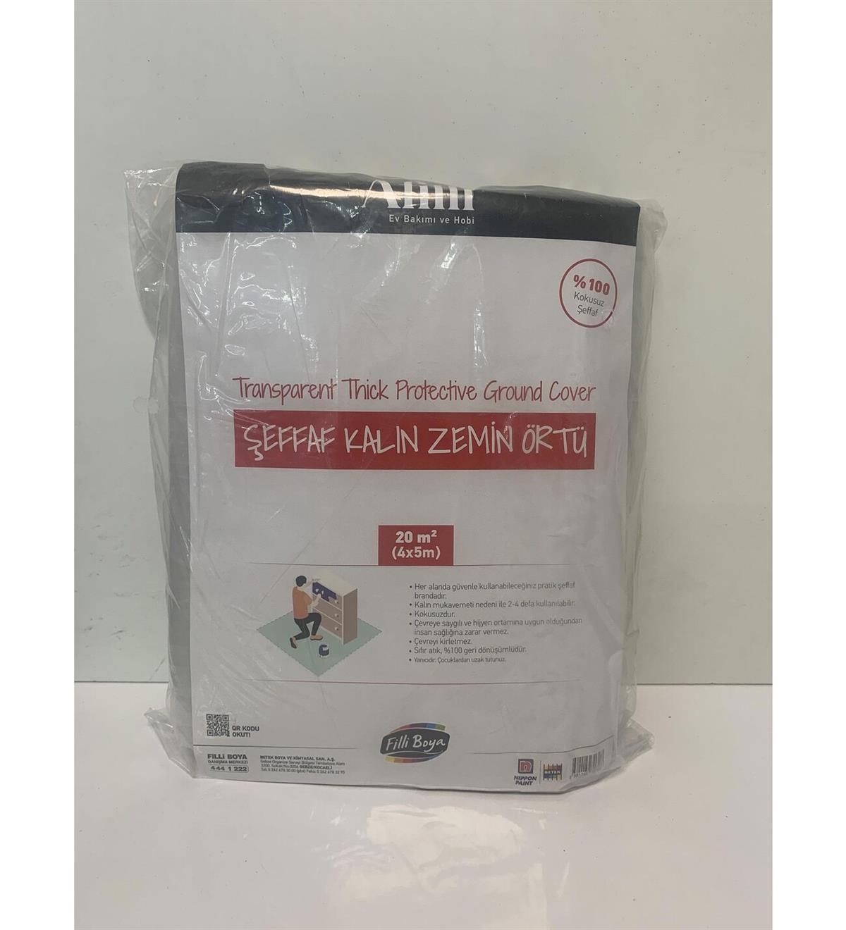 AFİLLİ ŞEFFAF KALIN ZEMİN ÖRTÜ 20M2