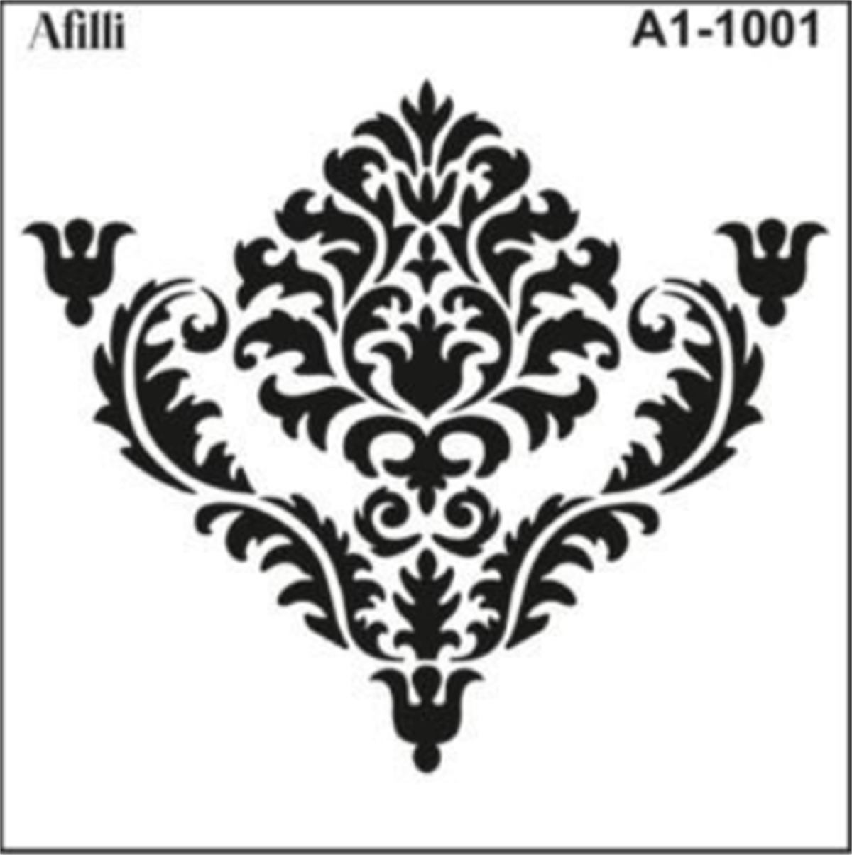 AFİLLİ STENCIL A1-1001 DAMASK-2 30x30