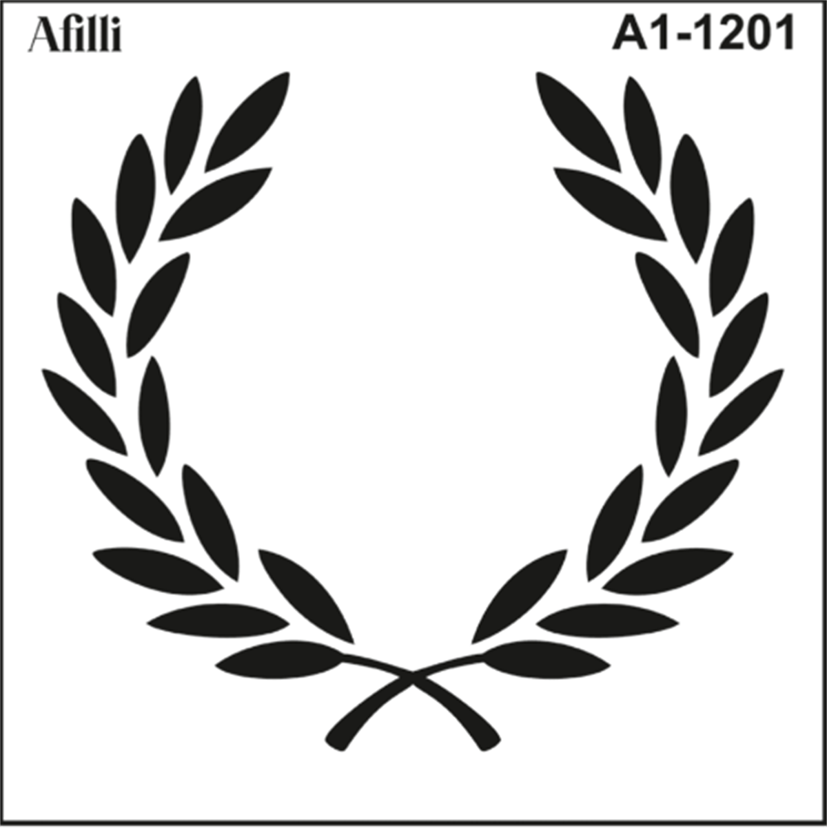 AFİLLİ STENCIL A1-1201 DEFNE TAÇ 30x30