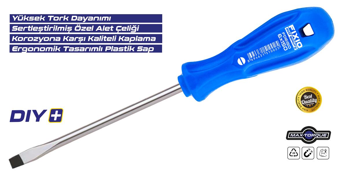 FİXİO DÜZ TORNAVİDA 6x100