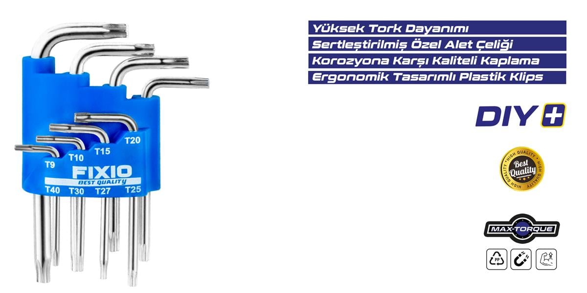 FİXİO TORX ALLEN TAKIM 8Lİ