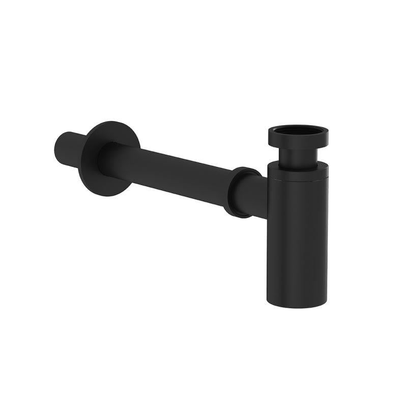 LAVABO SİFON SETİ,T TİPİ,SİYAH +
