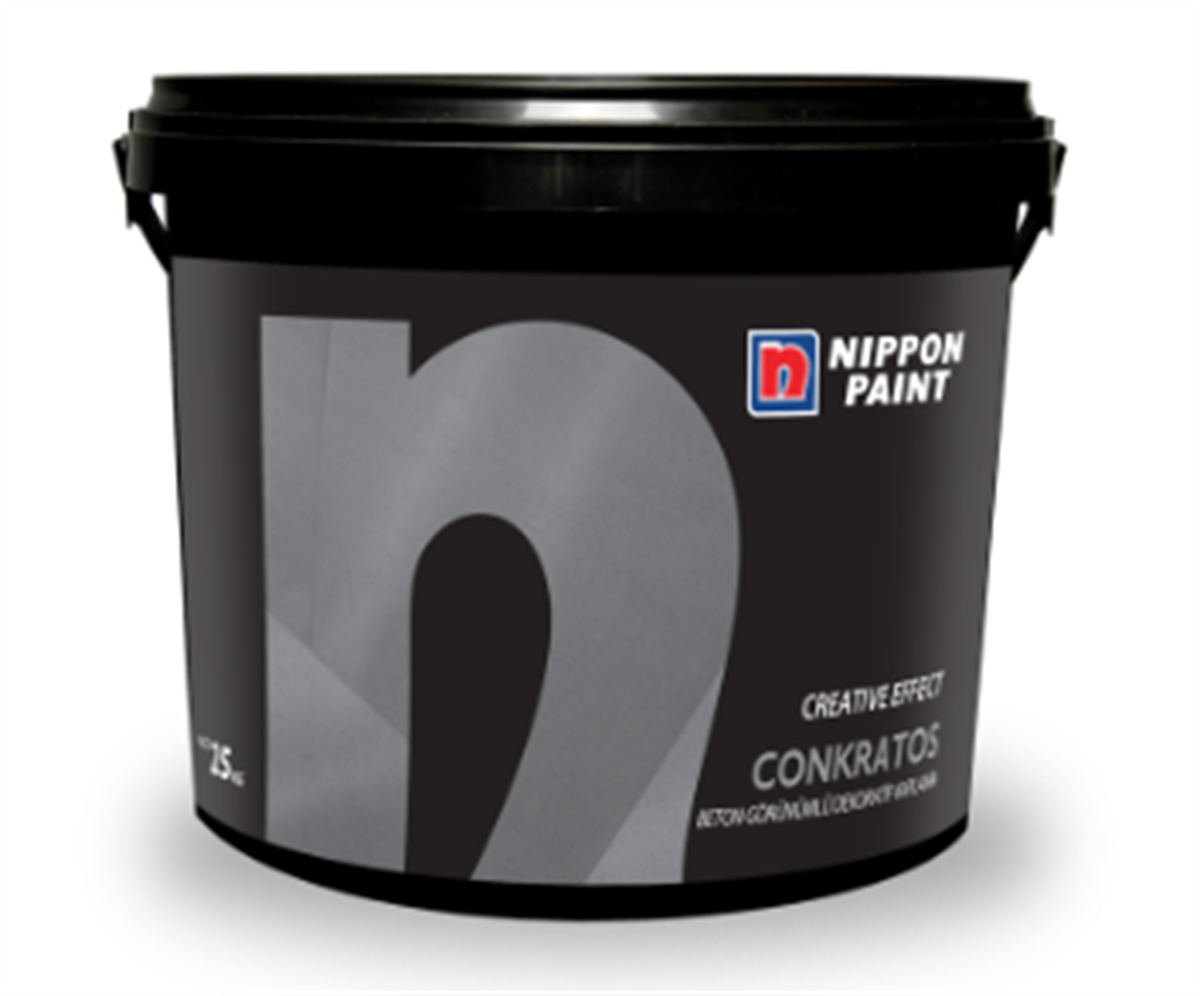 Nippon Conkratos Dış Cephe Boyası Beton Görünümlü Kaplama 25 KG Agrega Gri