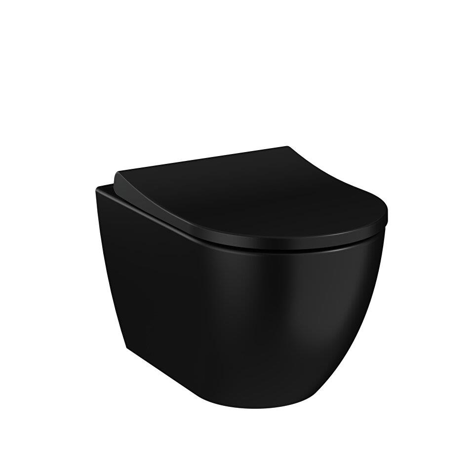 S60 SMOOTH FLUSH ASMA KLOZET (54X35,5),MAT SİYAH
