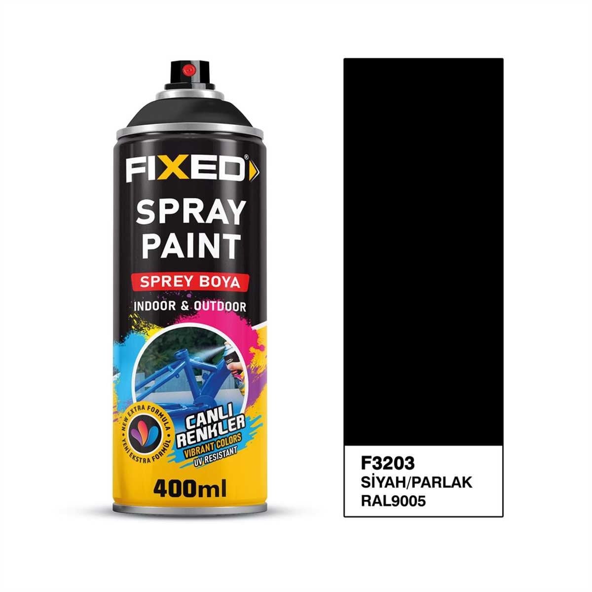 SGS SPREY BOYA AKRİLİK - SİYAH/PARLAK (RAL 9005) 320 GR 400 ML