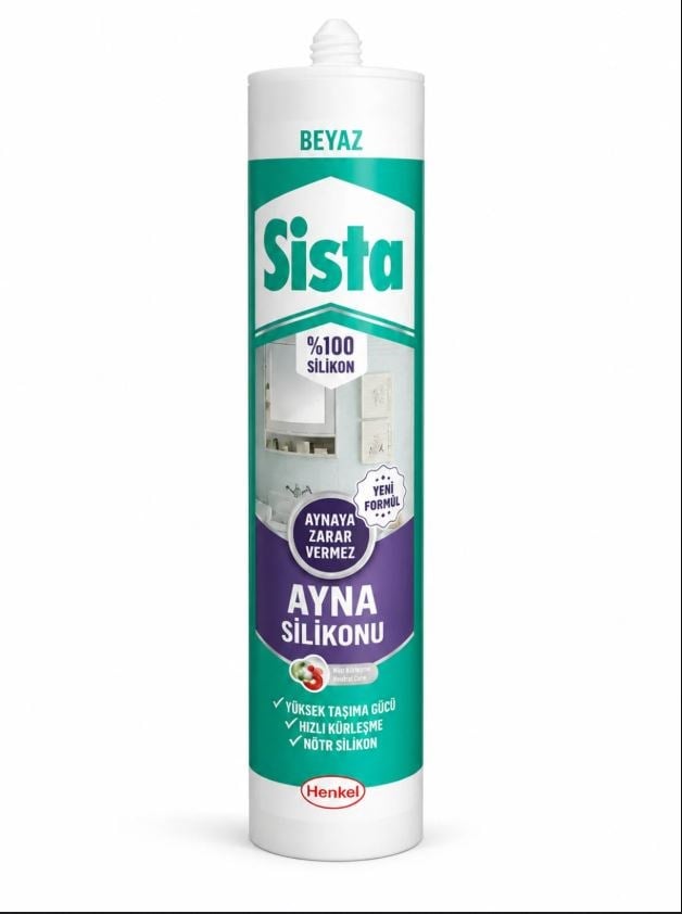 SİSTA AYNA SİLİKON BEYAZ 280 ML