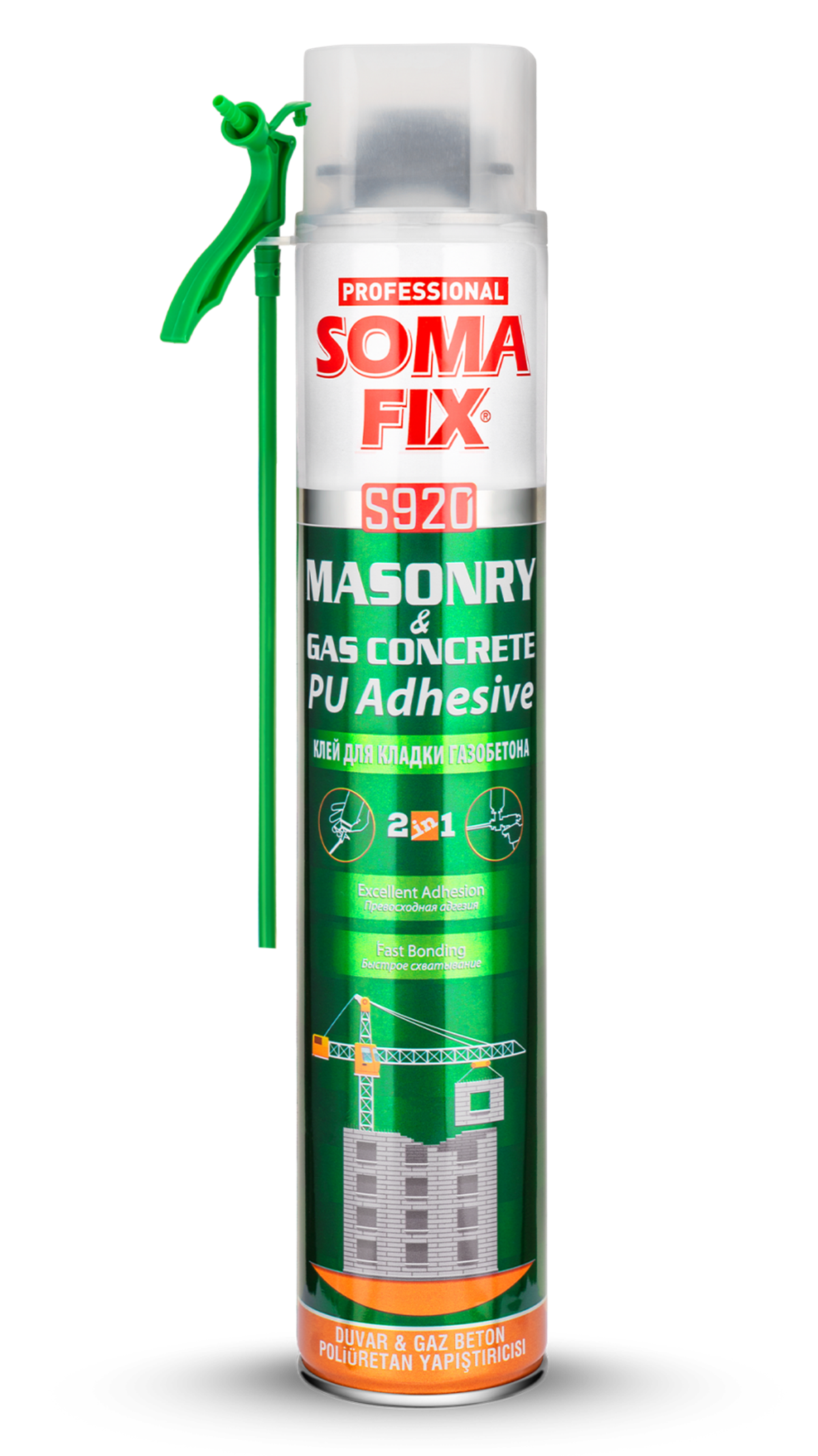 SOMAFIX DUVAR & GAZ BETON YAPIŞTIRICI KÖPÜĞÜ (2 IN1)