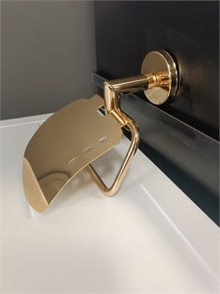 MAXİFLOW JÜPİTER WC KAPAKLI KAĞITLIK GOLD (13471)