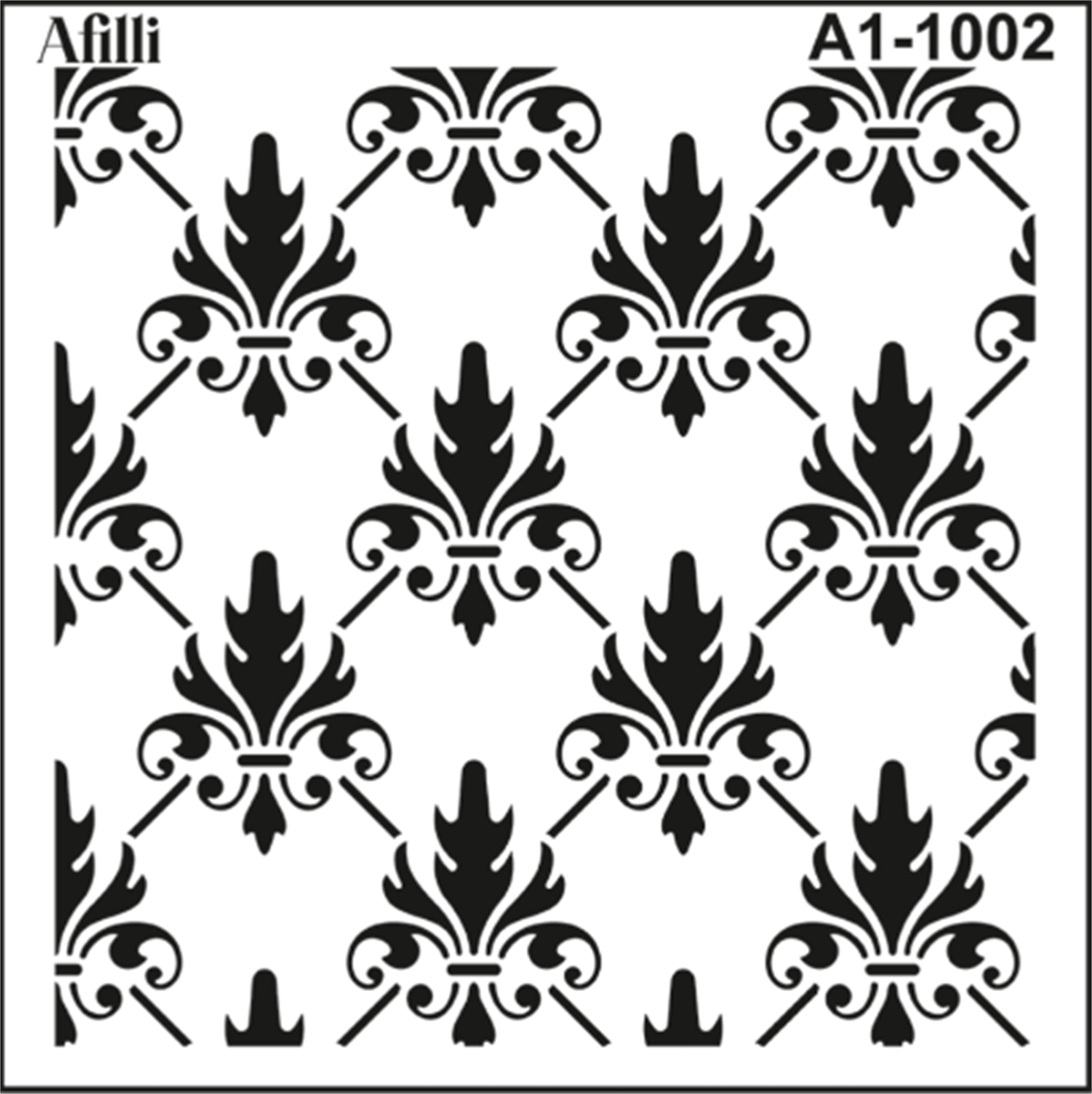 AFİLLİ STENCIL A1-1002 DAMASK-3 30x30