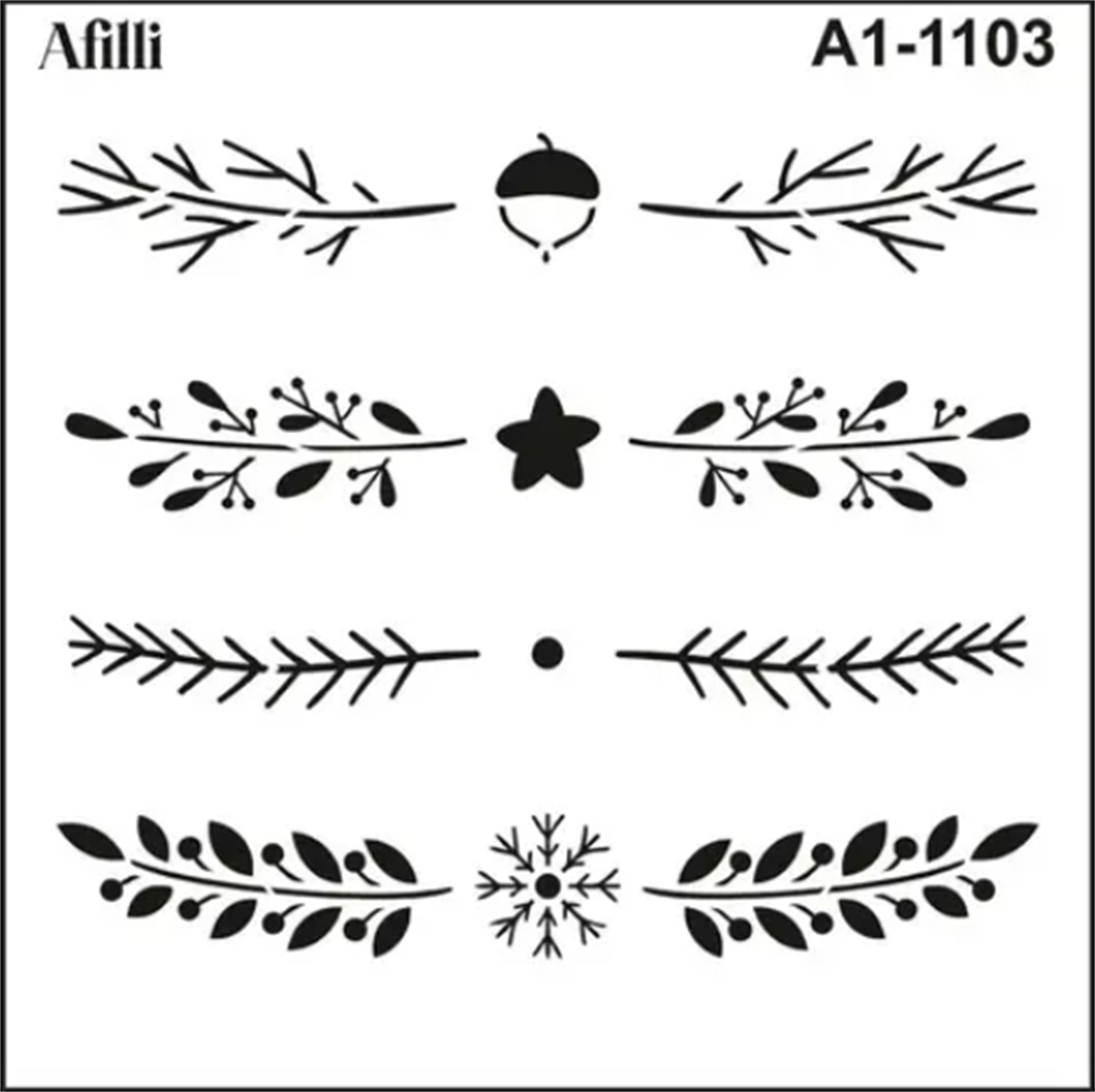 AFİLLİ STENCIL A1-1103 KIŞ BAHÇESİ 30x30
