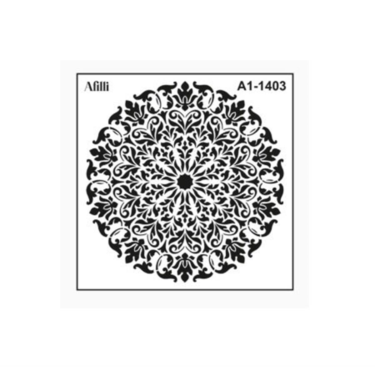AFİLLİ STENCIL A1-1403 MANDALA-3 30x30