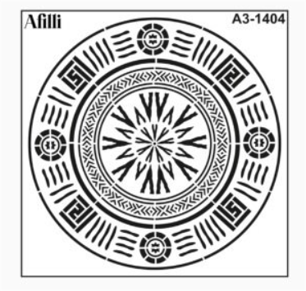 AFİLLİ STENCIL A1-1404 MANDALA-4 30x30
