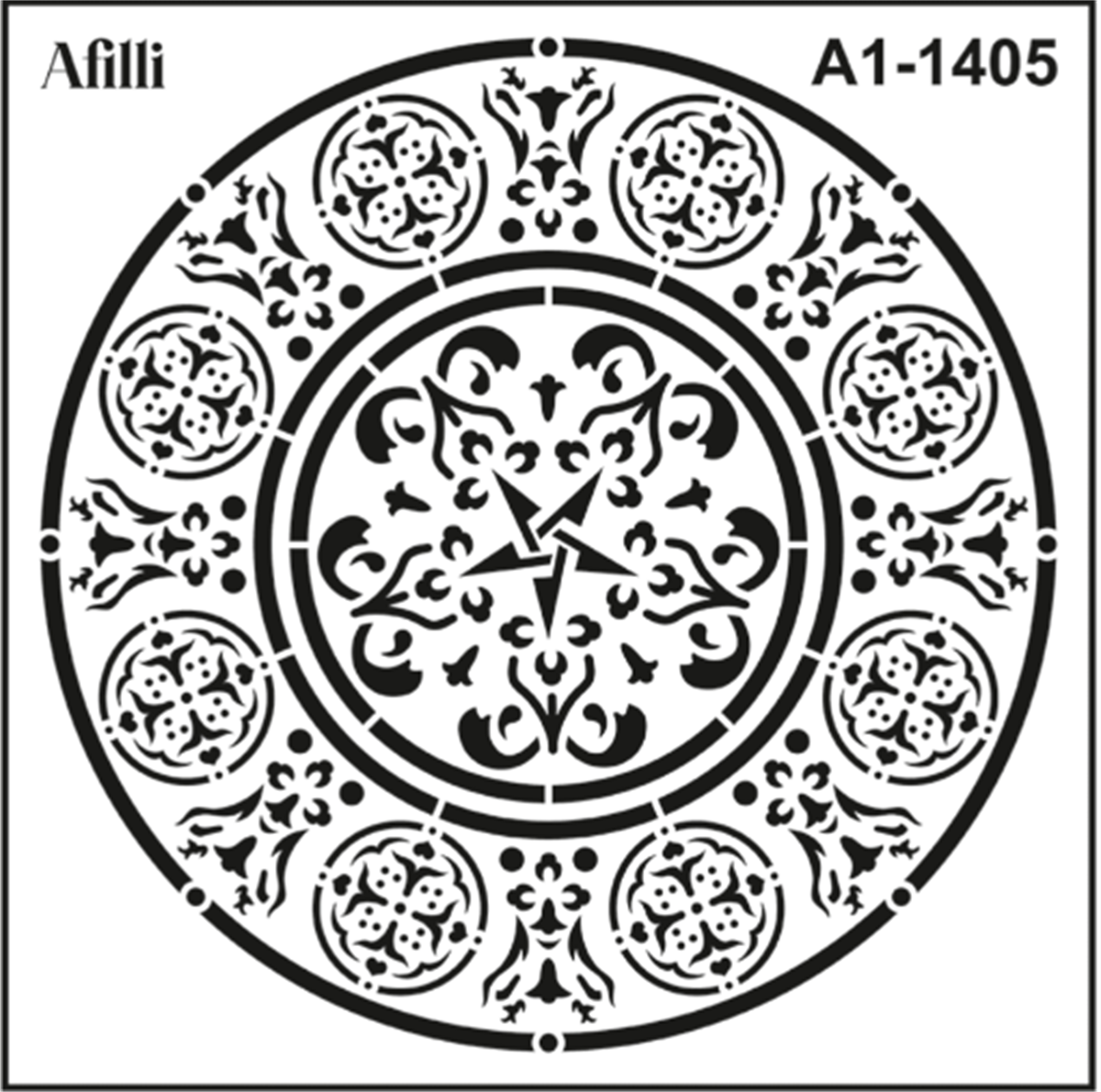 AFİLLİ STENCIL A1-1405 MANDALA-5 30x30