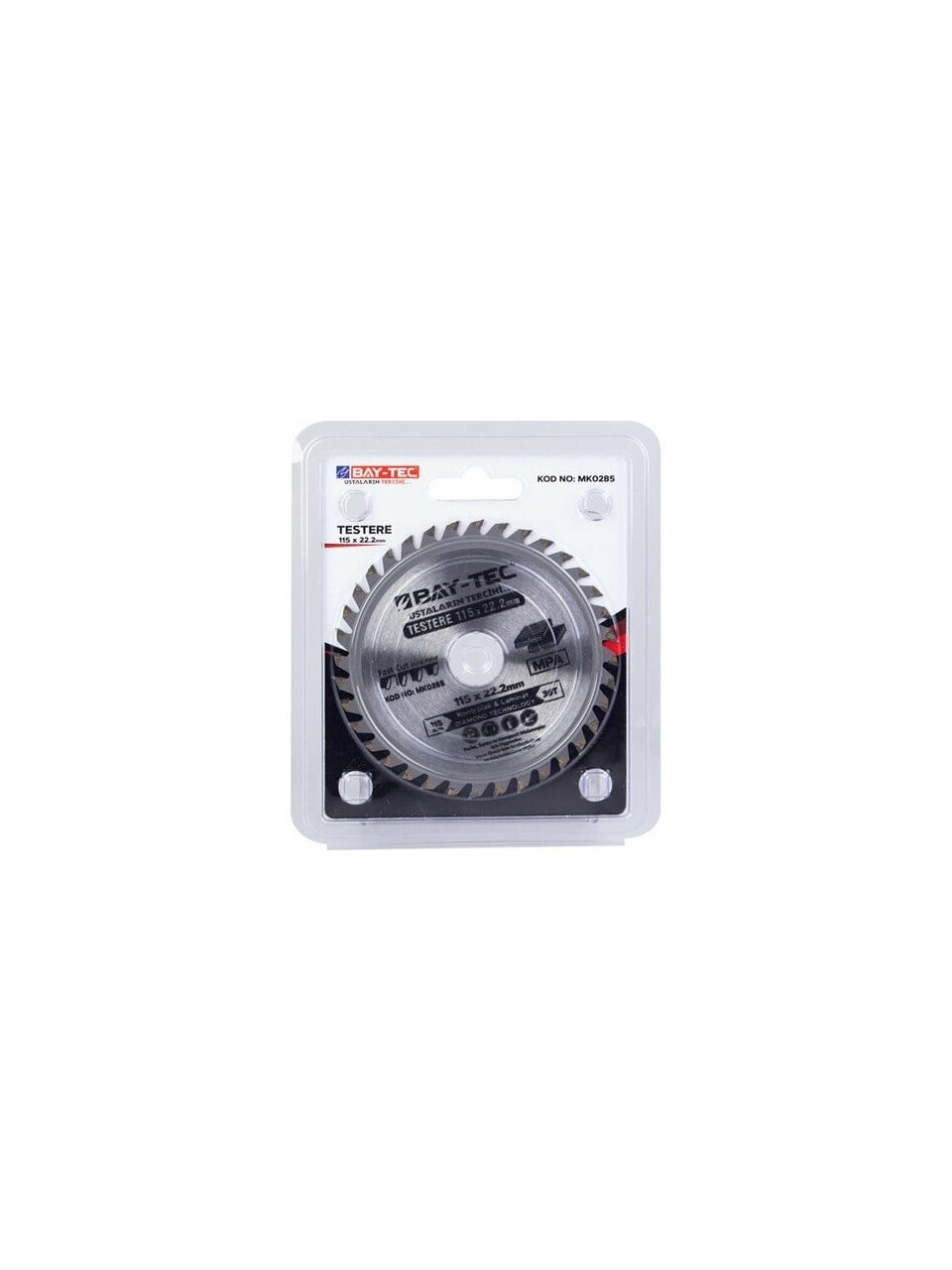 BAY-TEC SUNTA TESTERE 115X22,2 36DİŞ