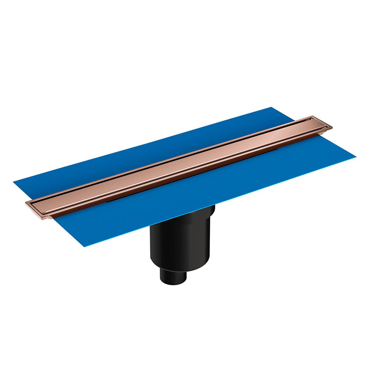 DK100 ECO-FLOW DUŞ KANALI ,ALT.SİFON ,40CM , BAKIR