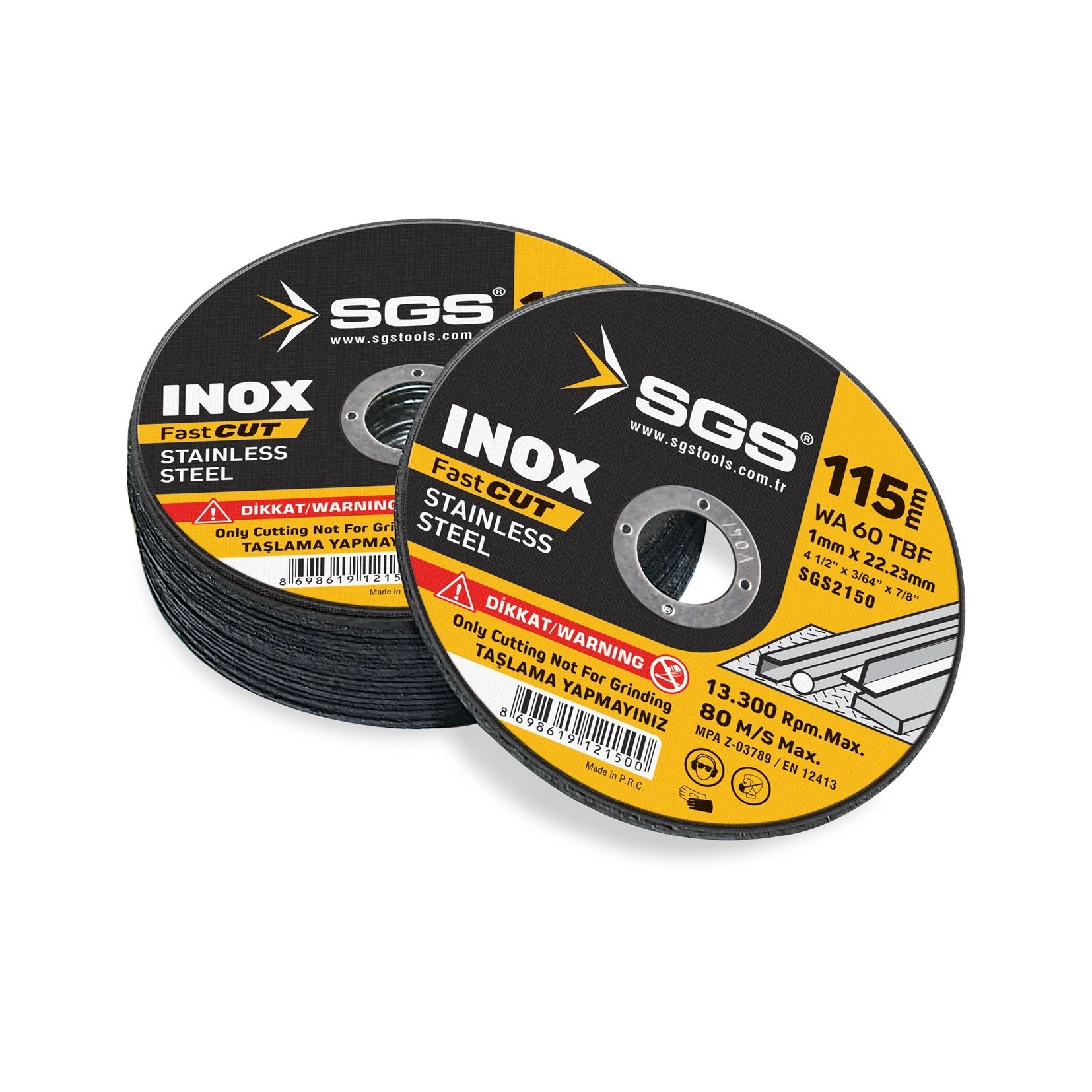 SGS INOX METAL KESİCİ 115X1,0X22