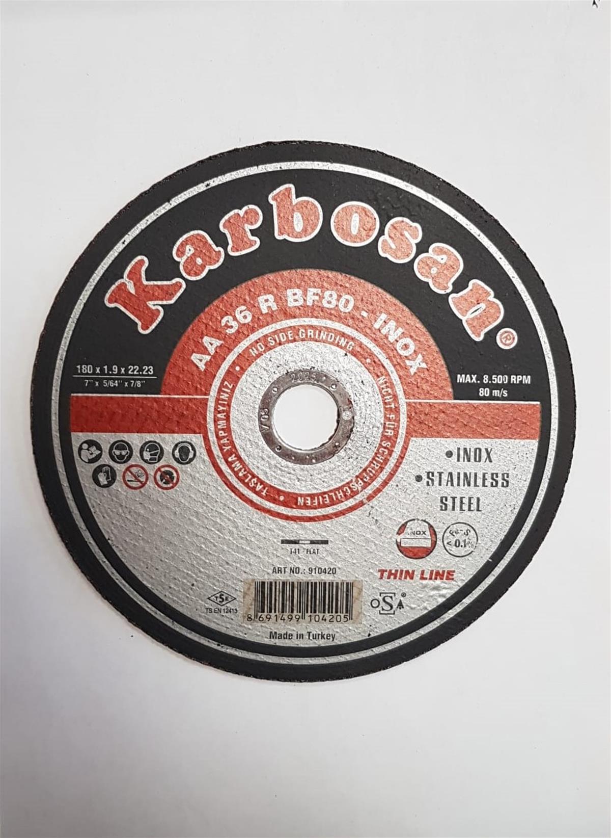 KARBOSAN INOX (PASLANMAZ) KESİCİ 180X1,9X22