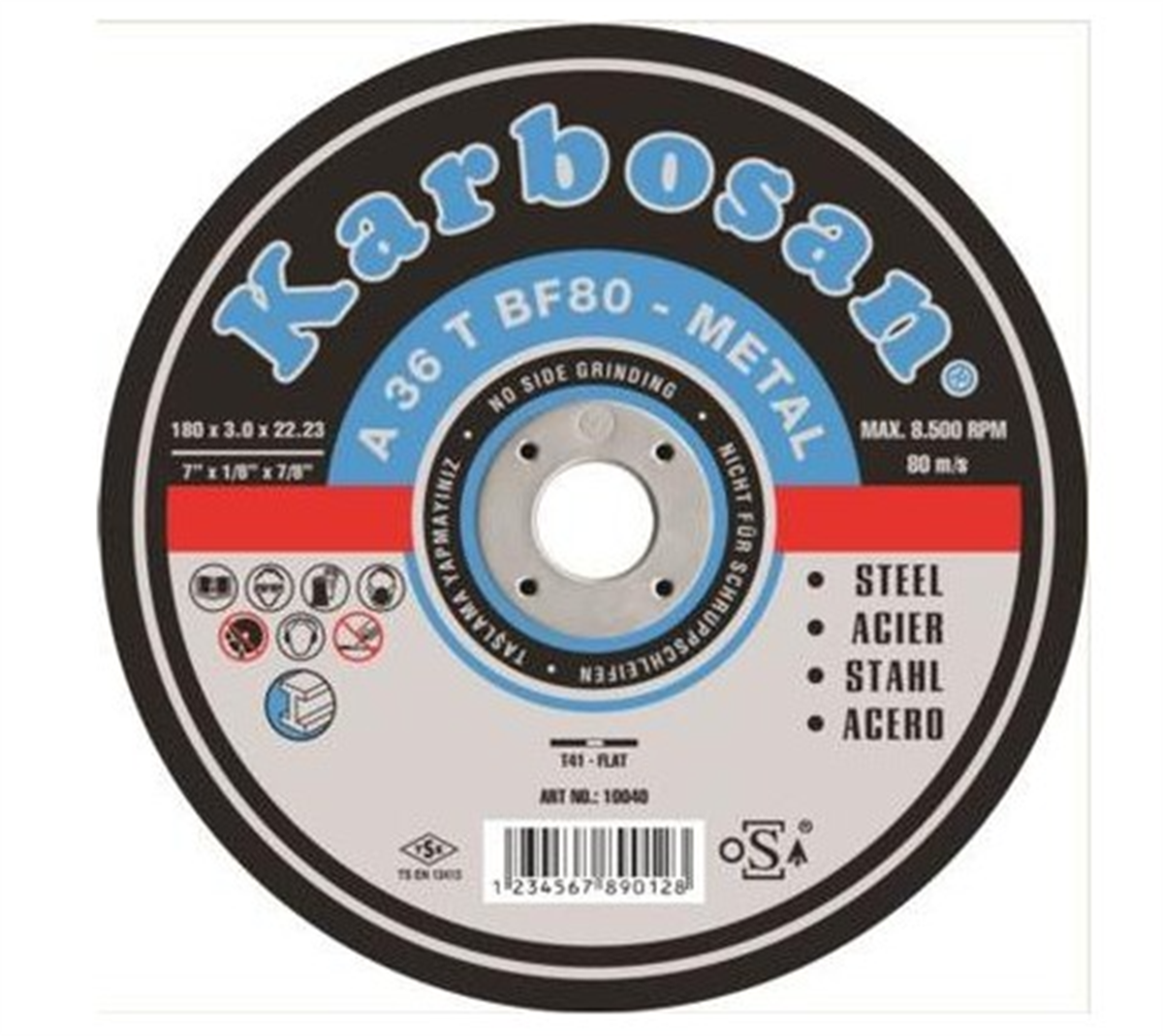 KARBOSAN METAL KESİCİ NK GÖBEKLİ 180X3.0X22