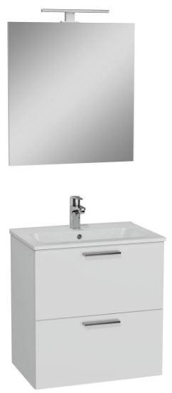 MIA LAV.DOLABI SETİ,60 CM,LEDLİ AYNA,2 ÇEK. -PARLAK BEYAZ