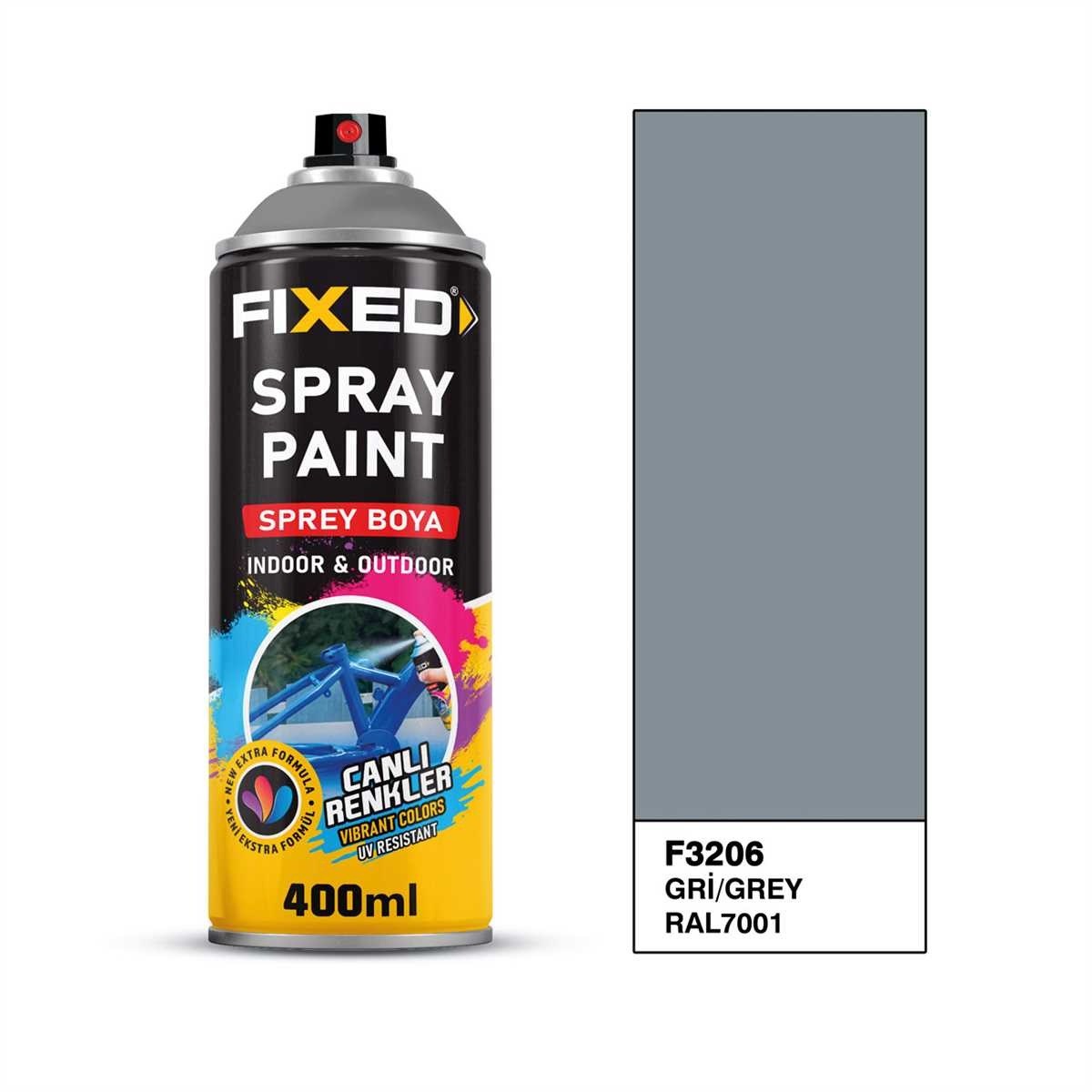 SGS SPREY BOYA AKRİLİK - GRİ (RAL 7001) 320 GR 400 ML