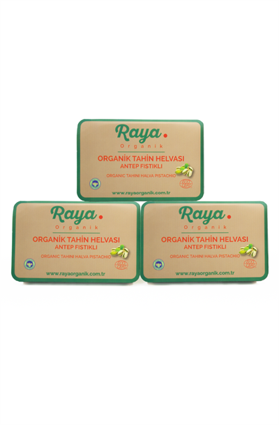 Organik Antep Fıstıklı Tahin Helvası 3 lü (3 * 200 Gr)