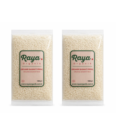 Organik Basmati Pirinç 2'li Set 2 x 1000 gr (Toplam 2 kg)