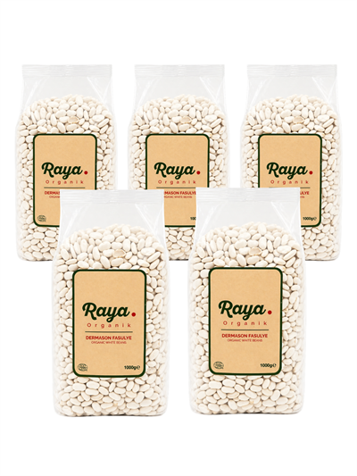 Organik Dermason Kuru Fasulye ( 1 kg x 5 Adet Paket )