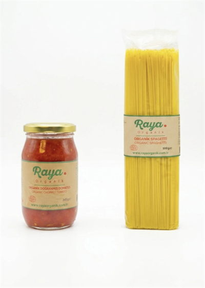 Organik Doğranmış Domates 345 g - Organik Spagetti 500 g