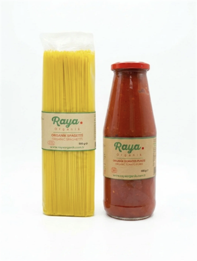 Organik Domates Püresi 685 g - Organik Spagetti 500 g