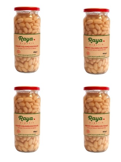 Organik Haşlanmış Fasulye (400 Gr x 4) 4'lü Set