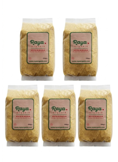 Organik Köftelik Bulgur 5'li Set (5 x 1000 gr Toplam 5 kg)