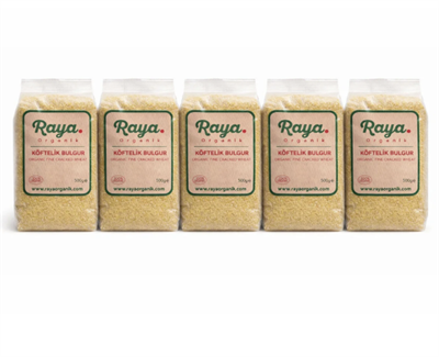 Organik Köftelik Bulgur 5'li Set (5 x 500 gr Toplam 2,5 kg)