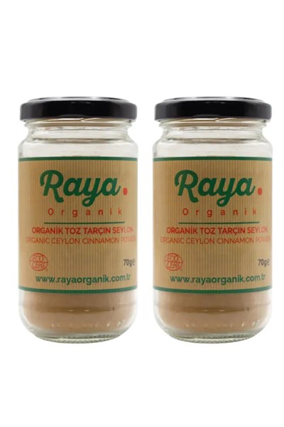 Raya Organik Organik Selyon Toz Tarçın 2'li Set (2 x 70 gr – Toplam 140 gr)