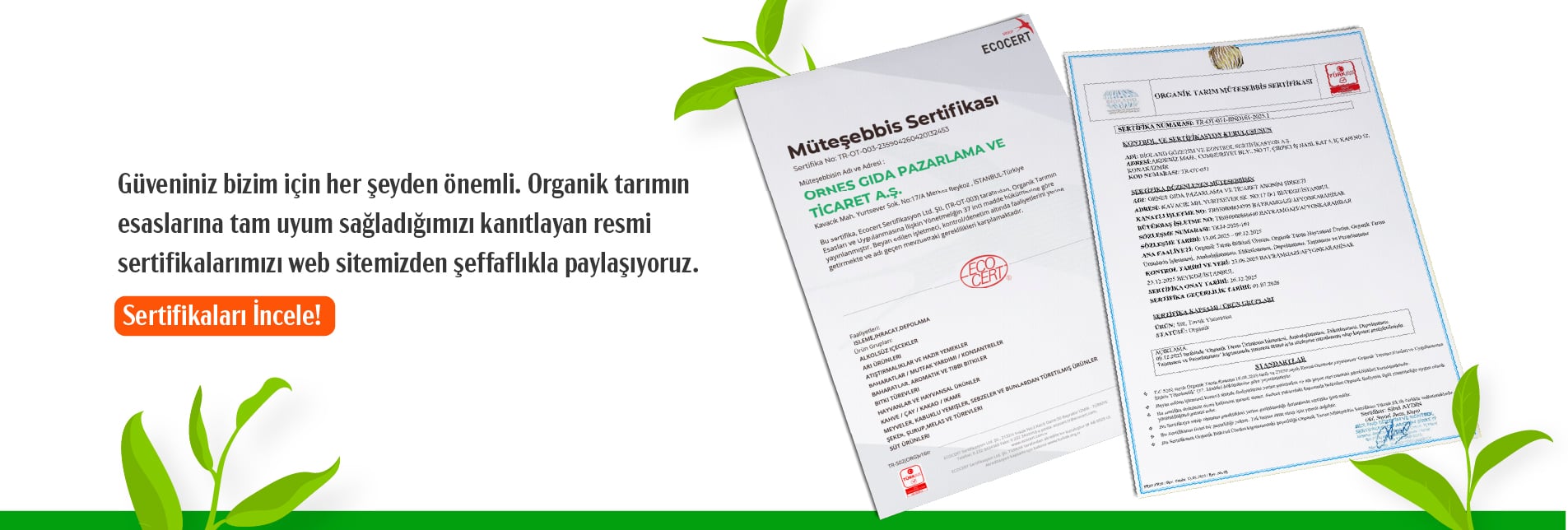 Sertifikalar