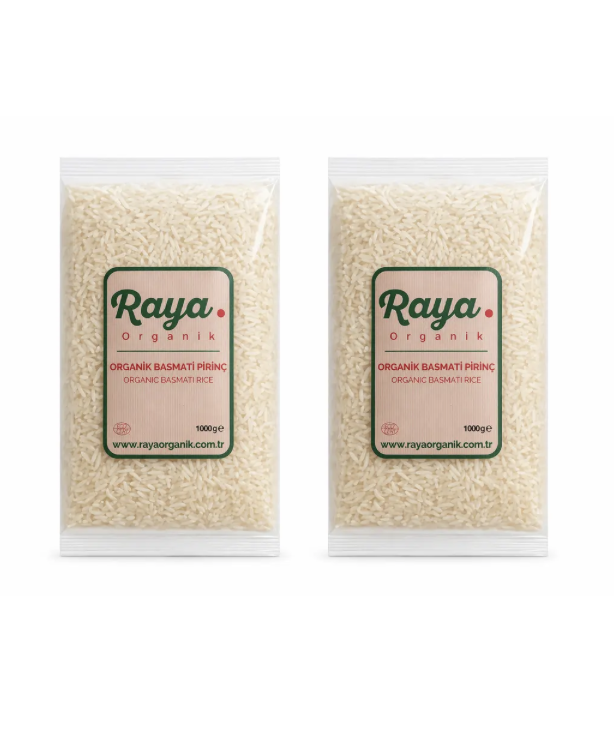 Organik Basmati Pirinç 2'li Set 2 x 1000 gr (Toplam 2 kg)