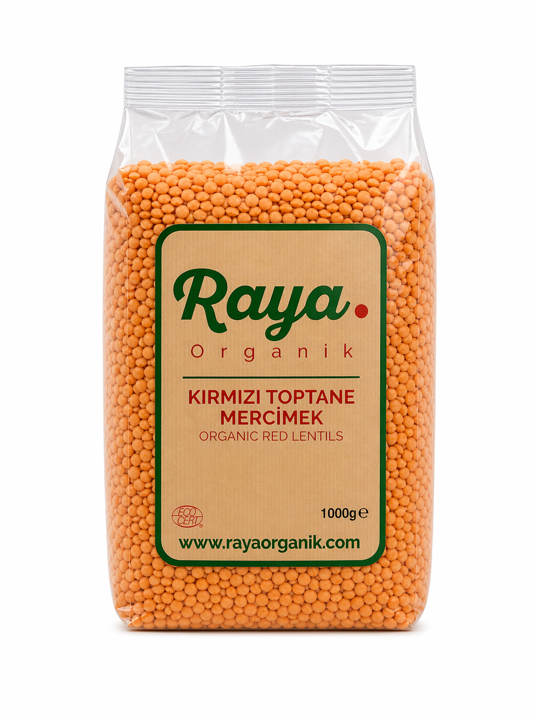 Organik Kırmızı Tane Mercimek 1 kg
