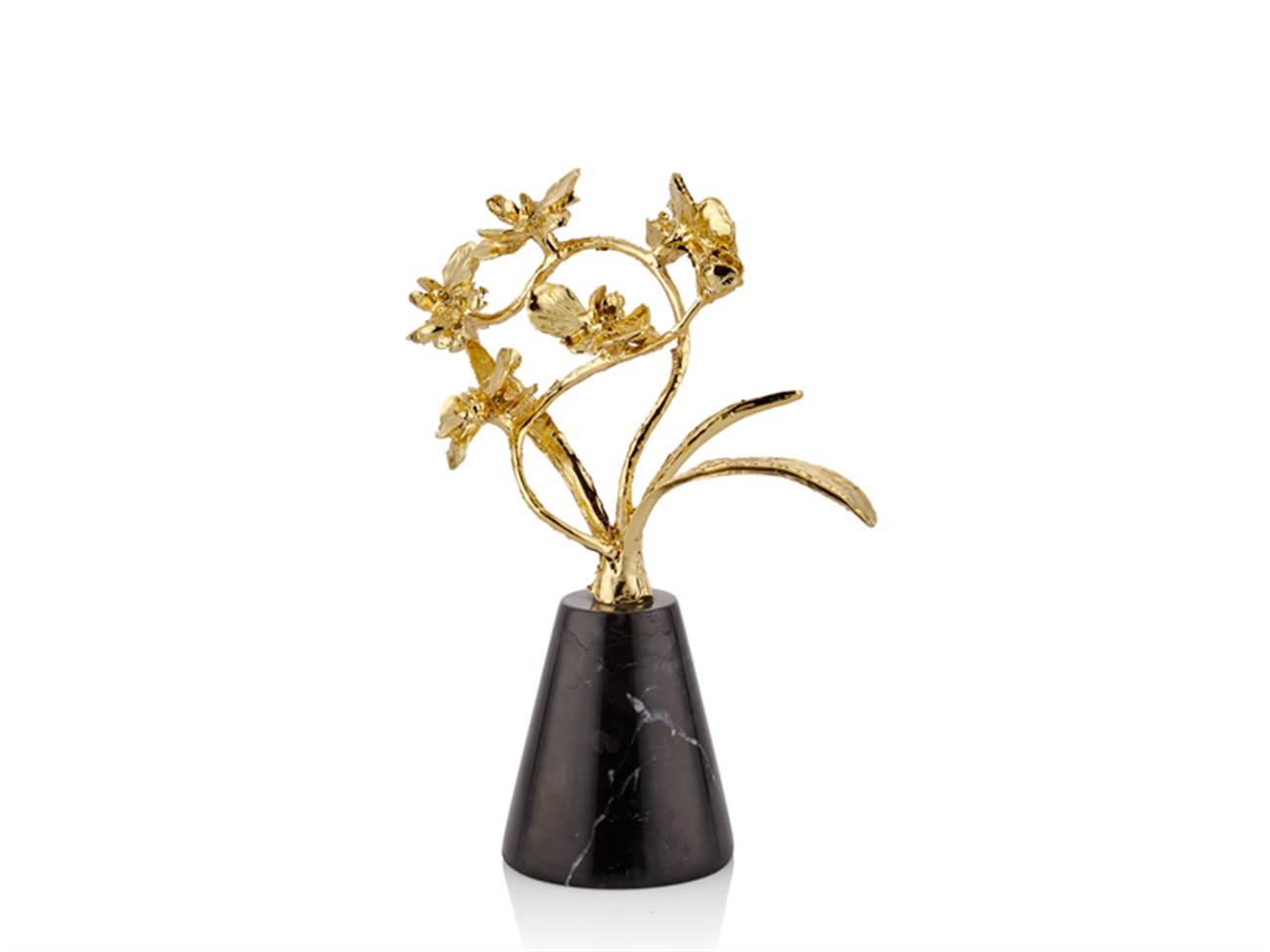 Greg Gold Çiçekli Dekoratif Büyük 19x9x31 Cm (1DA-20252)